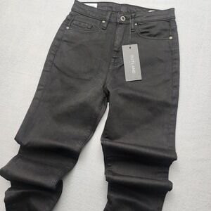 Outland Denim Harriet Jeans Womens 25 Black High Rise Skinny 30" NWT Organic